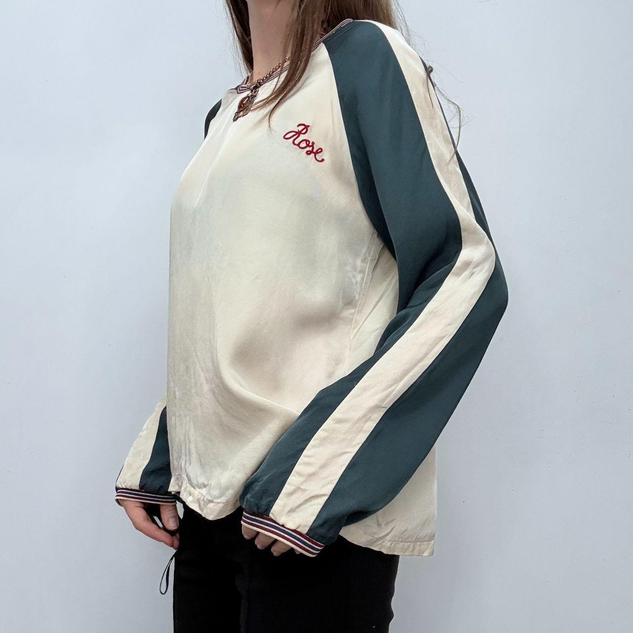 Slouchy preppy long sleeve top