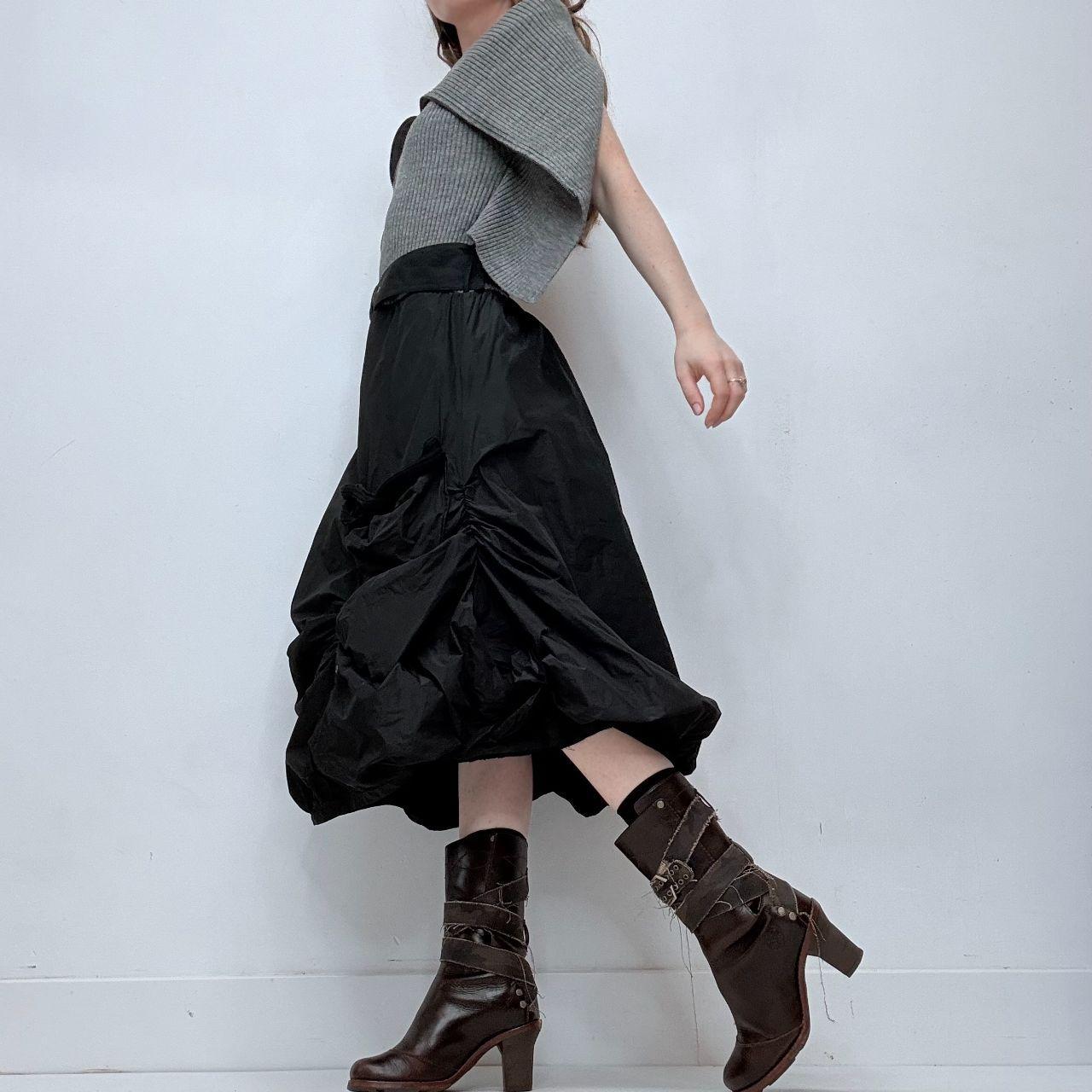Archival off the shoulder scrunch puff dress