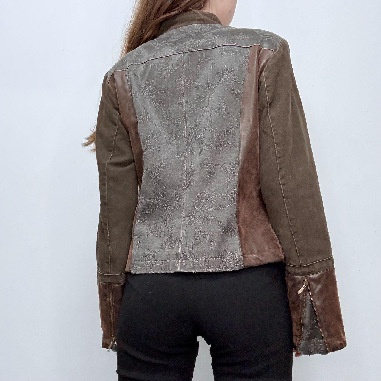 Military grunge flared jacket
