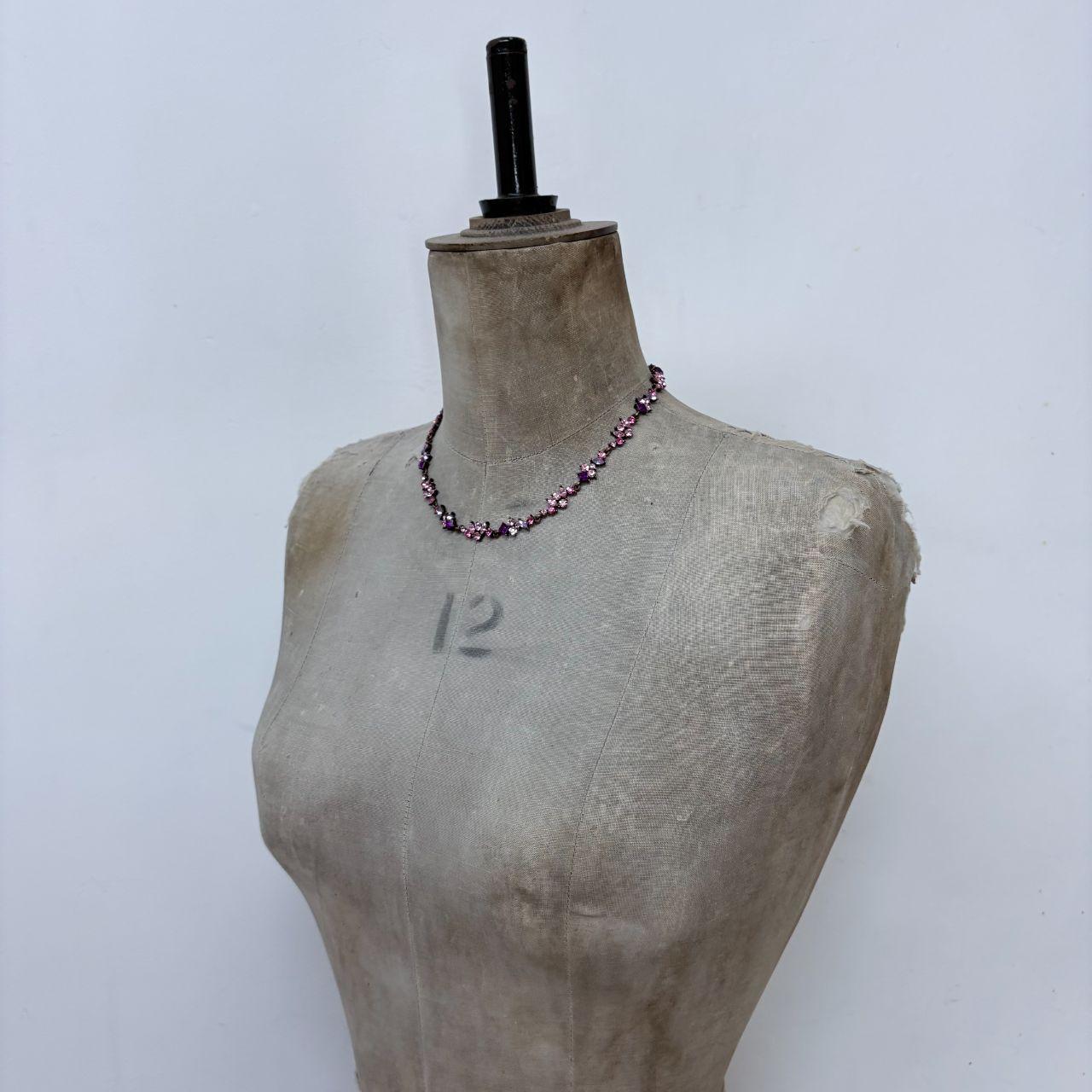 Gem pink fairy necklace