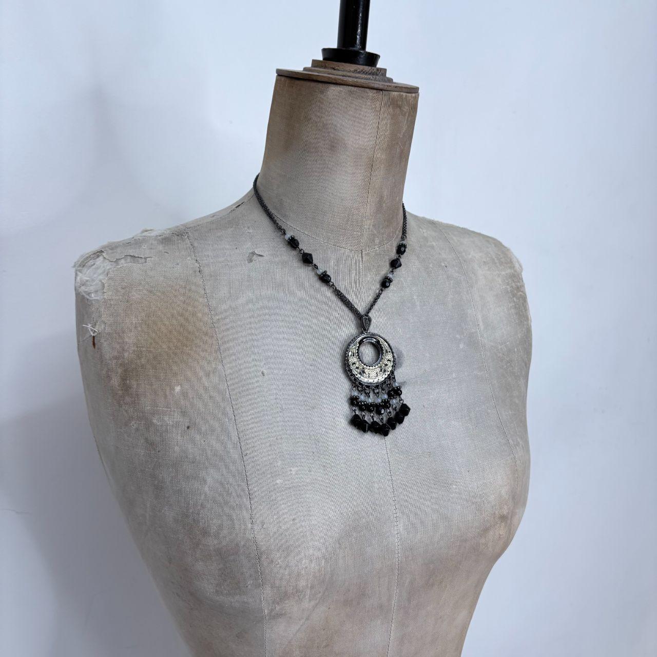 Beaded gothic grunge necklace