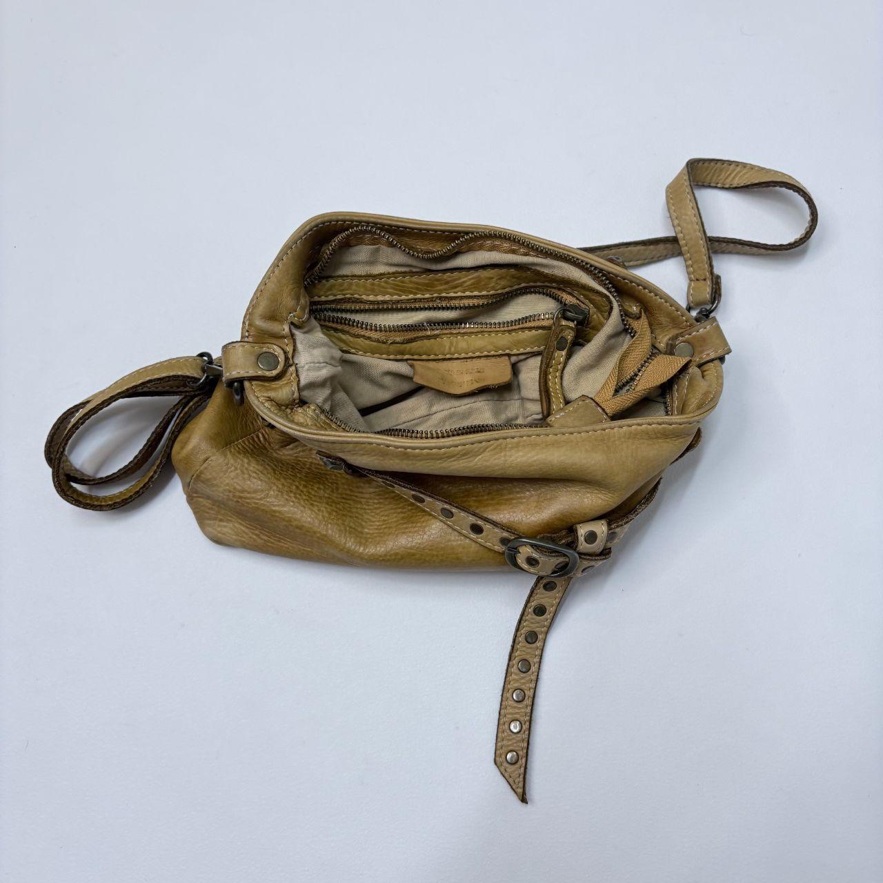 Leather studded crossbody bag