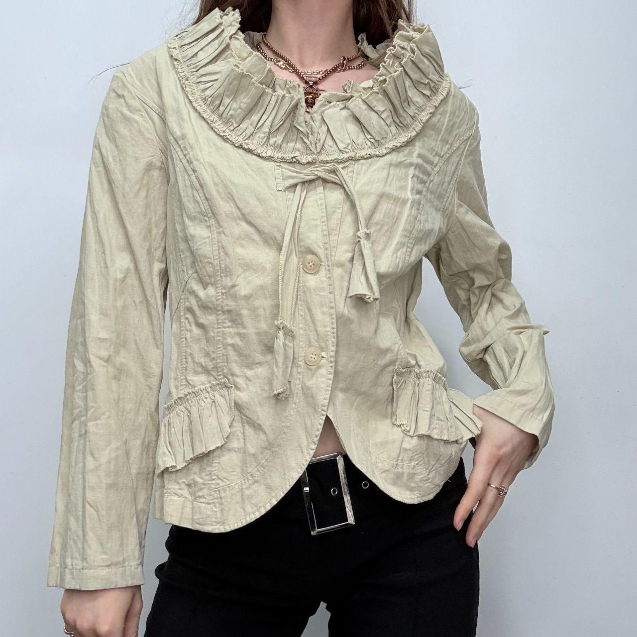 Flared structured flared shirt jacket