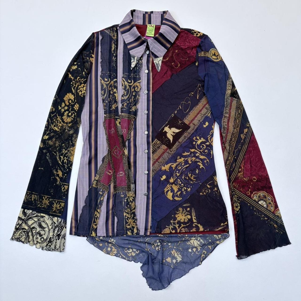Paisley flared Save The Queen shirt