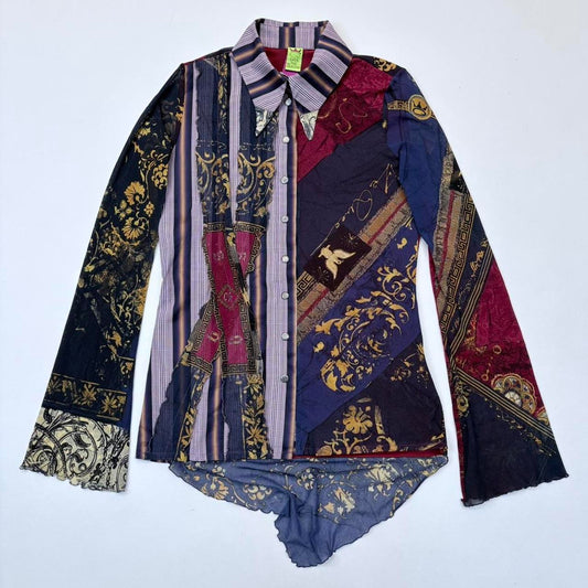 Paisley flared Save The Queen shirt
