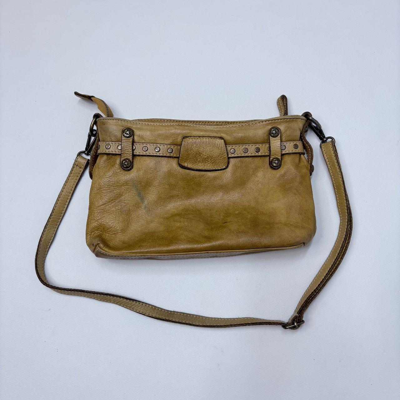 Leather studded crossbody bag