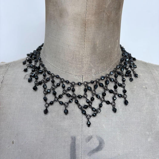 Beaded gothic grunge necklace