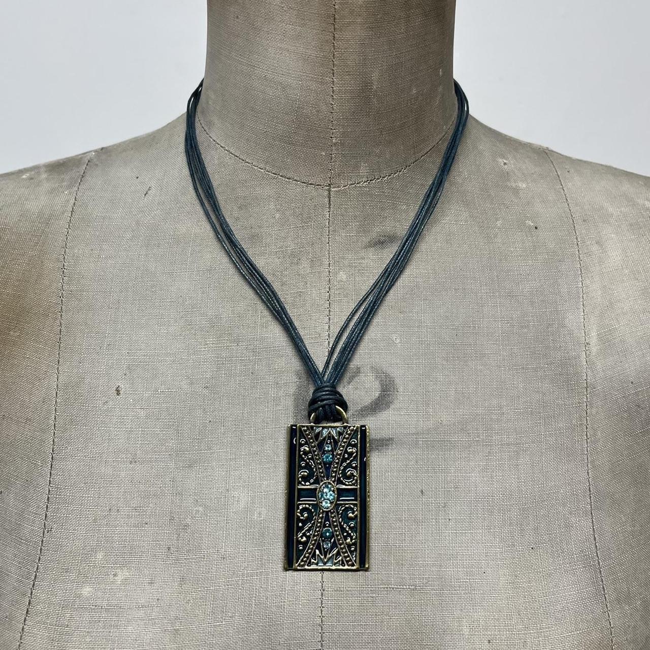 Boho hippie engraved fairy necklace