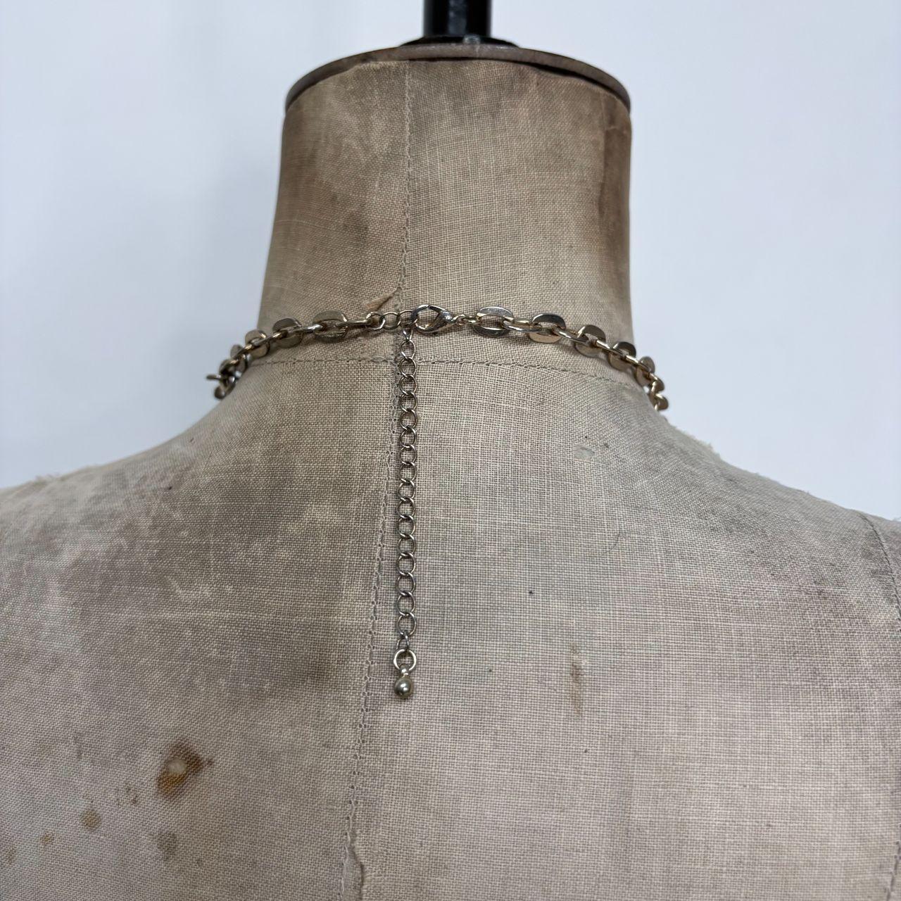 Gold metal layered shard necklace