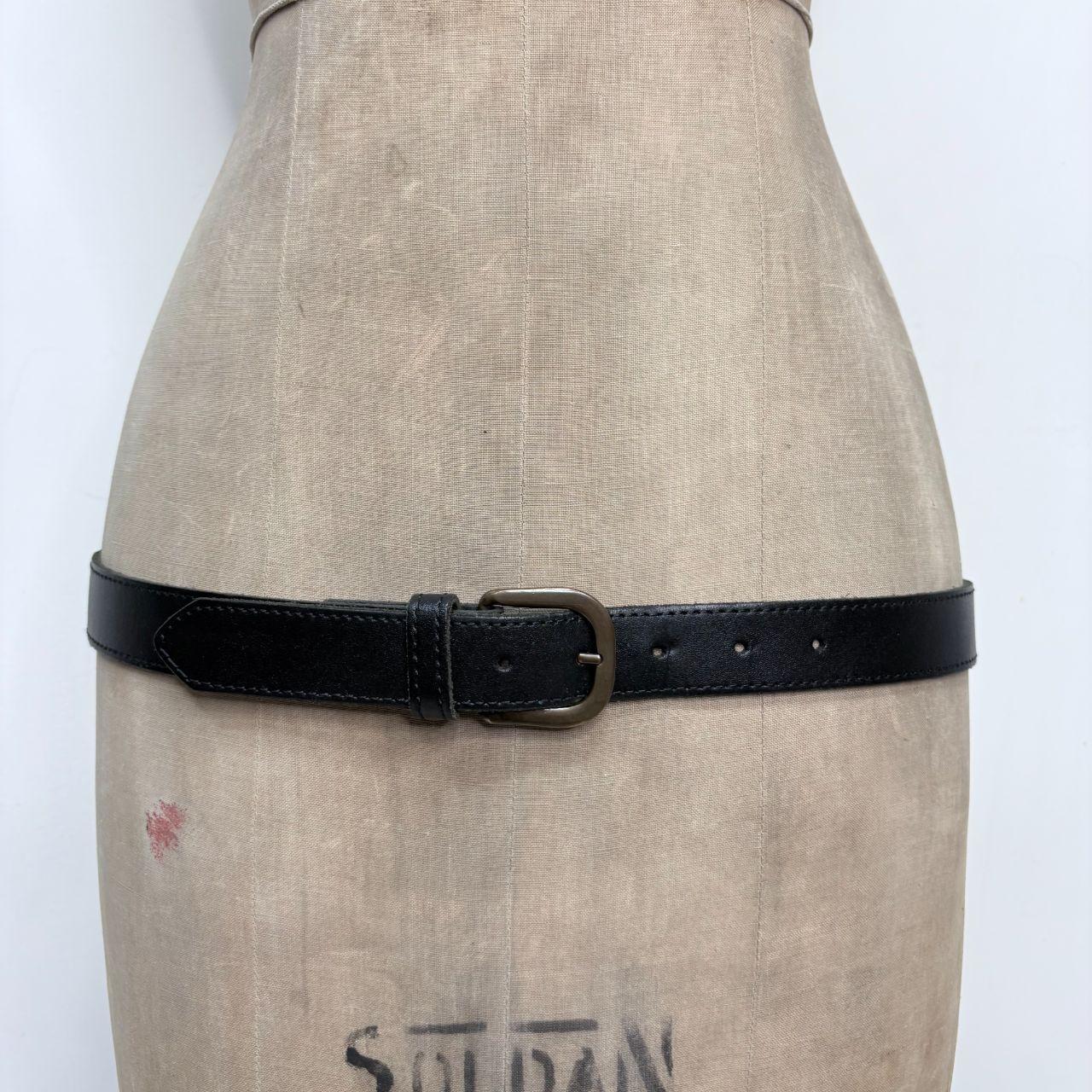 Black leather belt