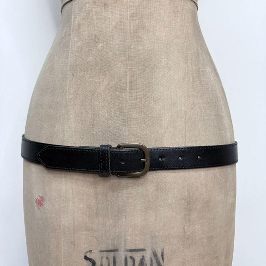 Black leather belt