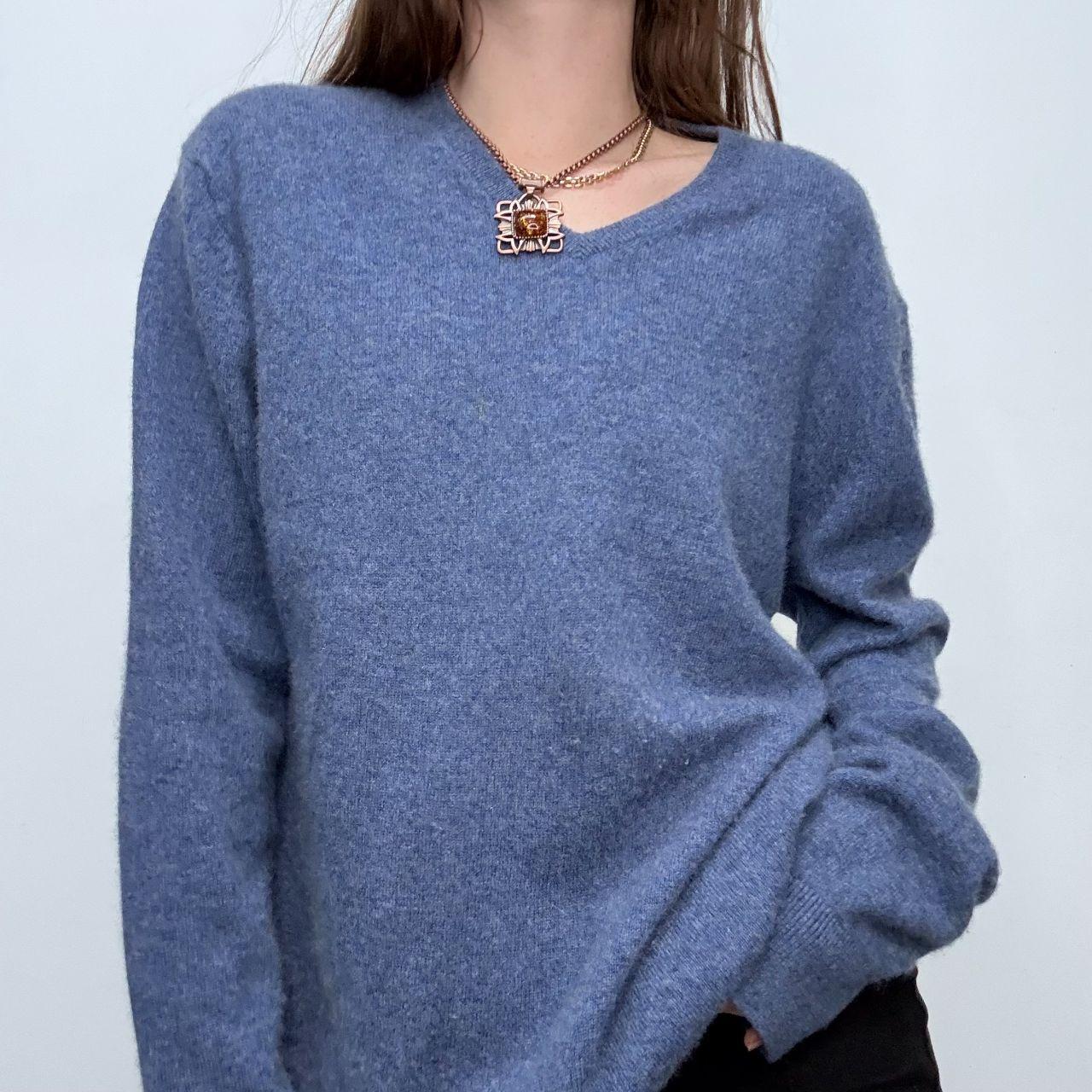 Blue slouchy cashmere jumper