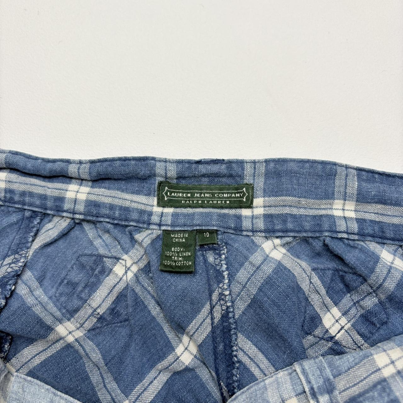 Blue ralph lauren tartan maxi skirt