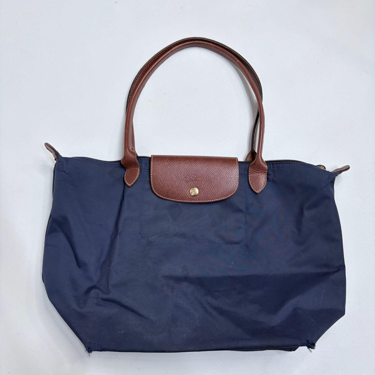 Blue longchamp medium bag