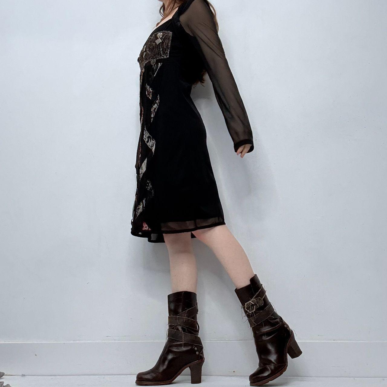 Black Save the Queen boho dress