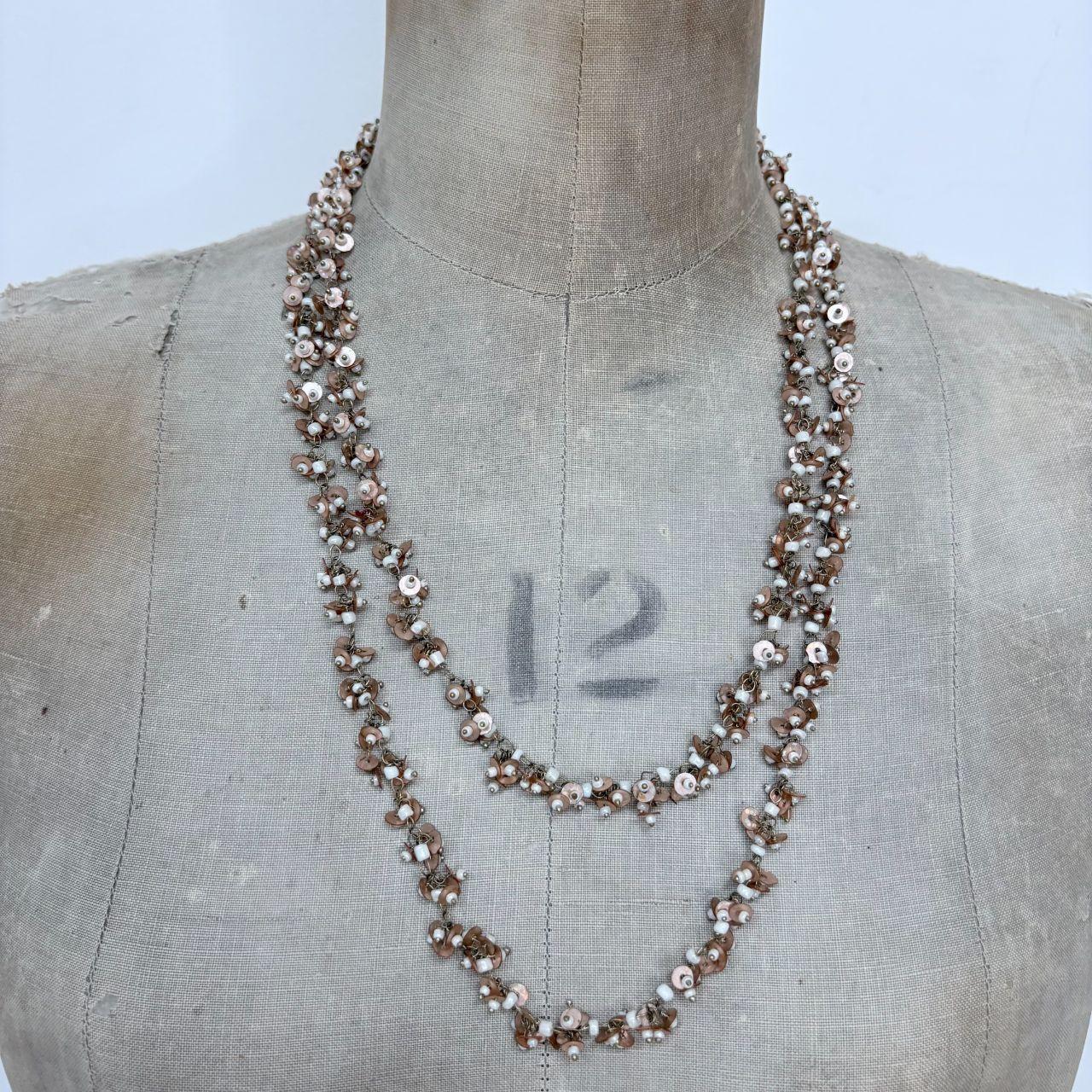 Long wrap layered necklace