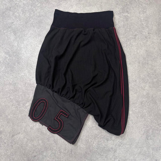 Black pinstripe puff cop copine skirt