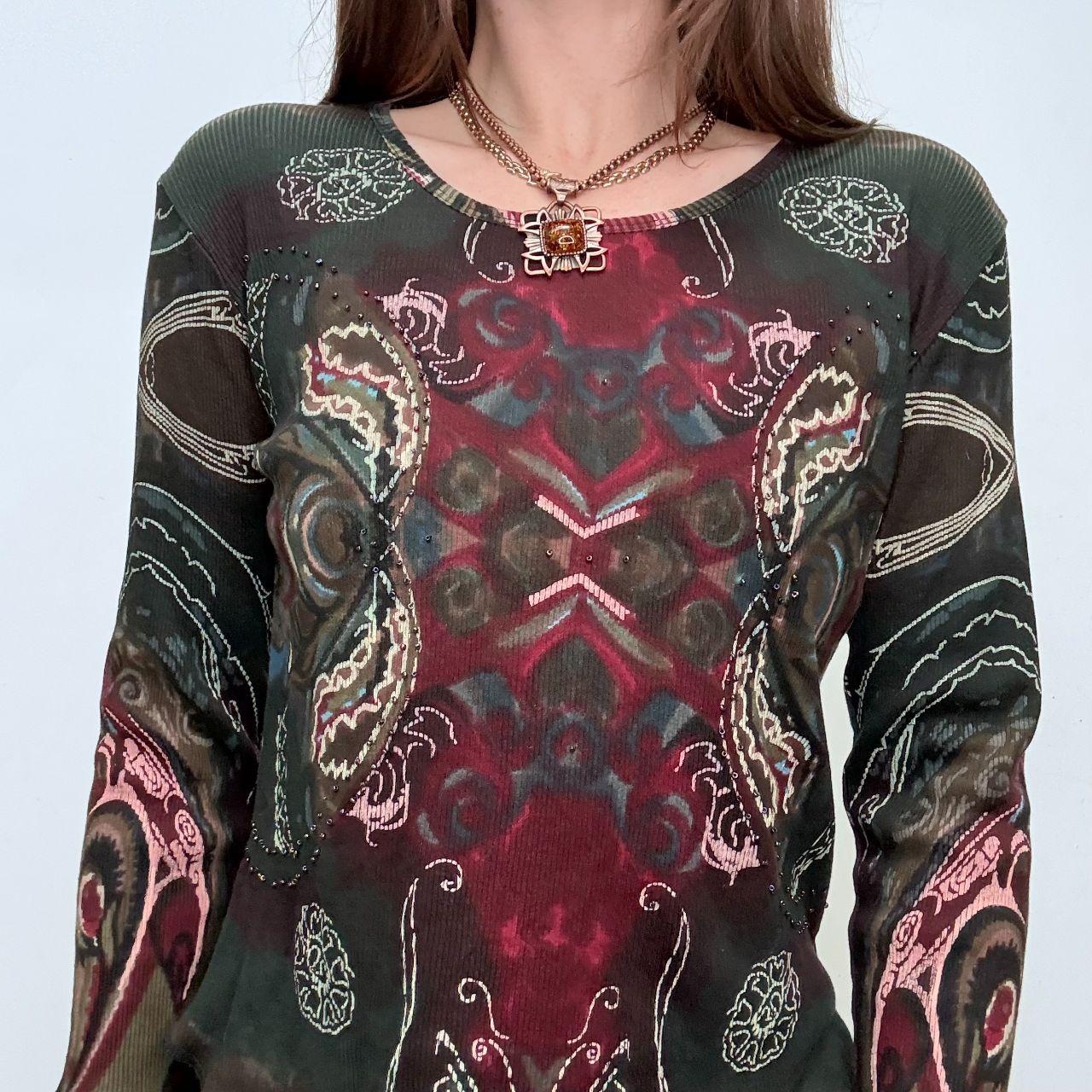 Graphic grunge ribbed fairy t-shirt