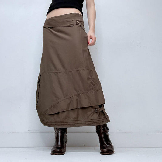 Brown Cop Copine utility maxi skirt