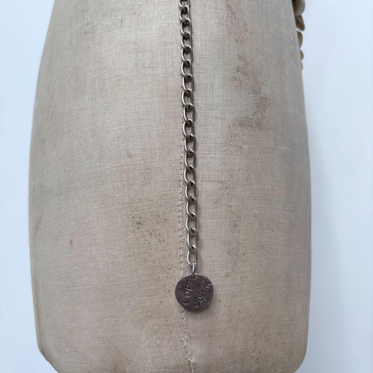 Draped silver coin cop copine waist chain