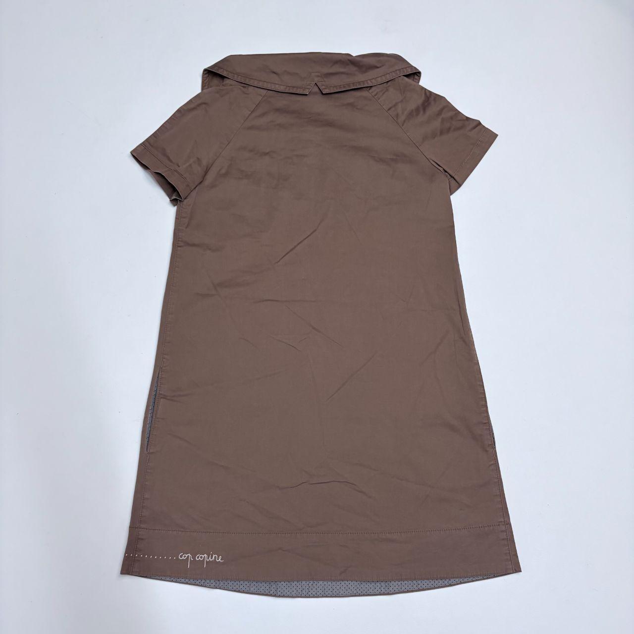 Brown mini pea coat dress