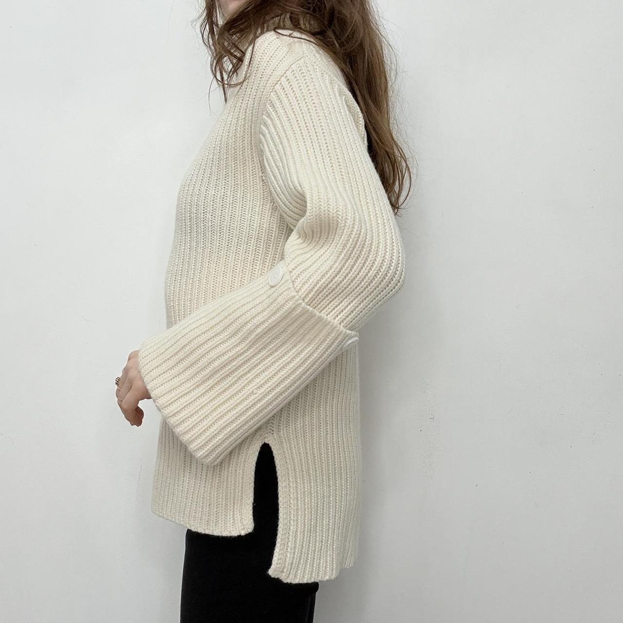 Cream chunky knit flared jumper