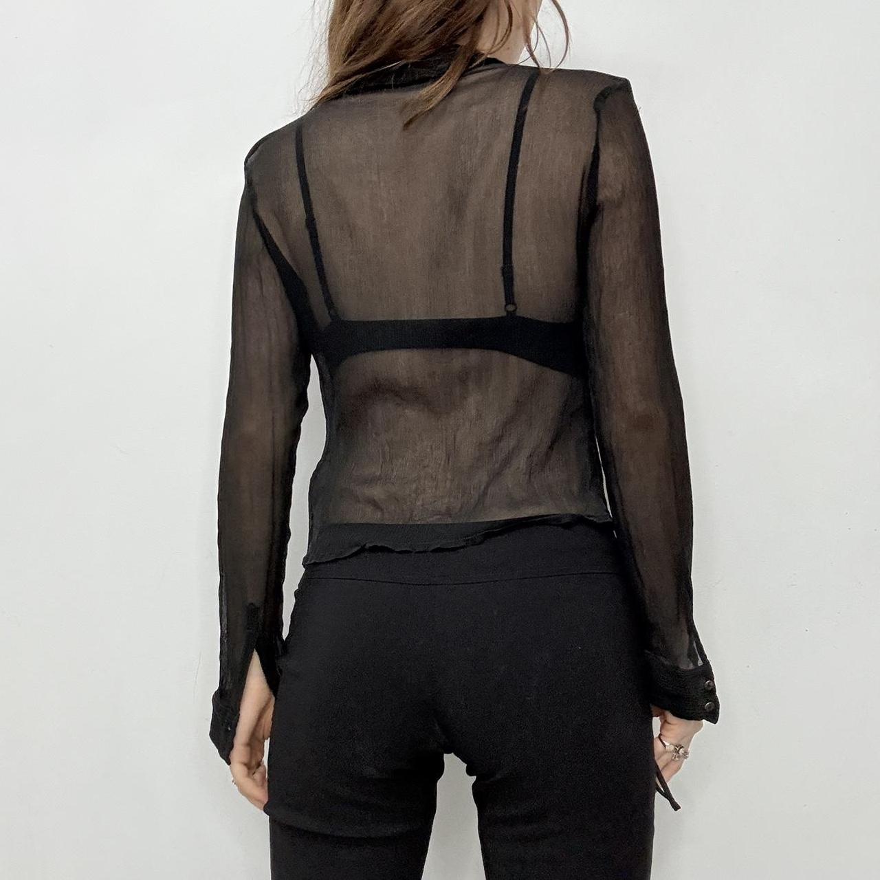 Sheer crinkle silk shirt