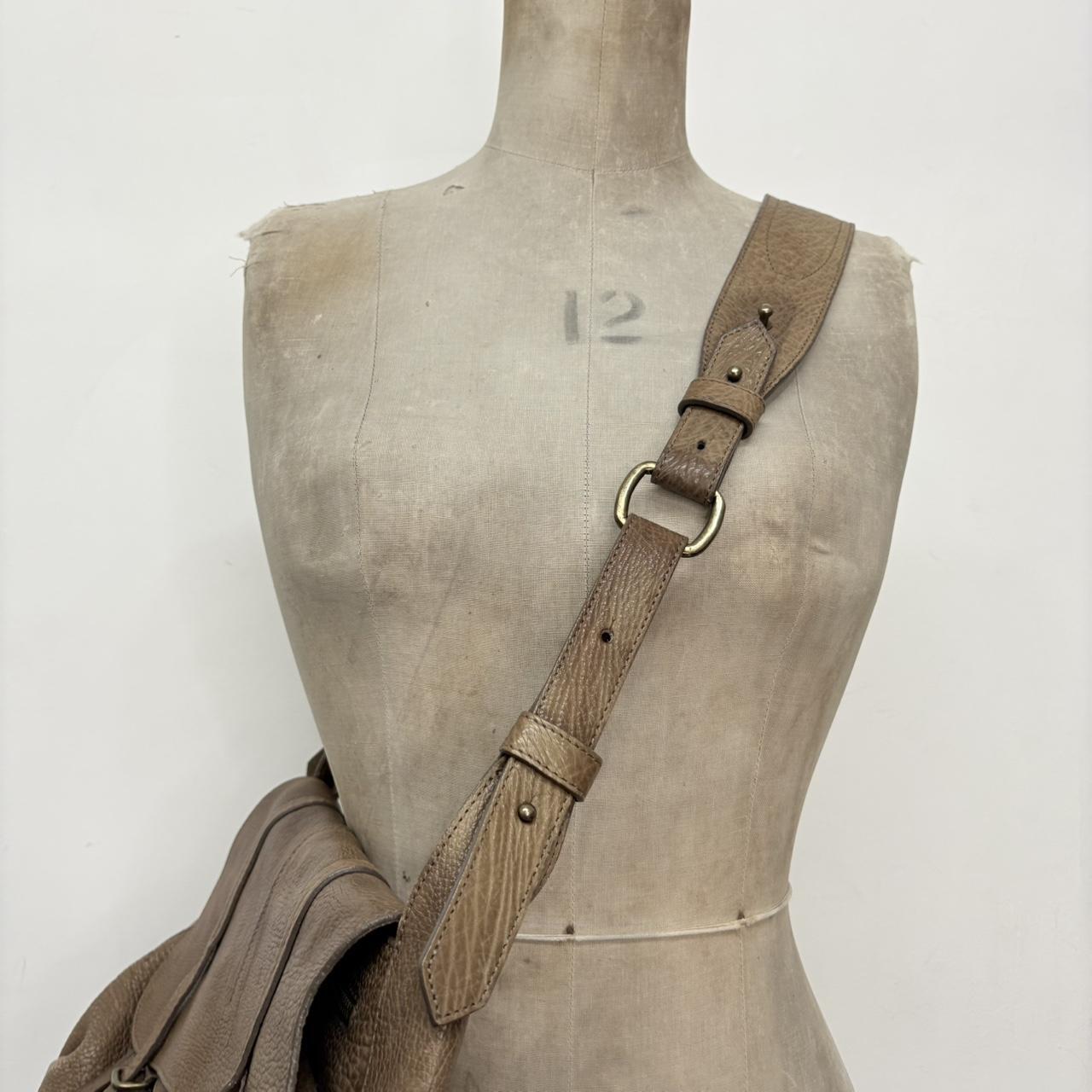 Tan slouchy leather bag
