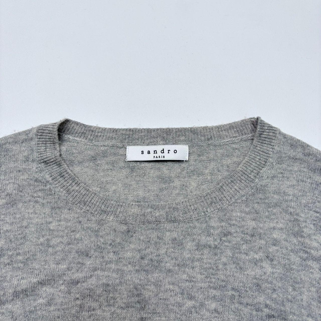 Grey cashmere layered jumper