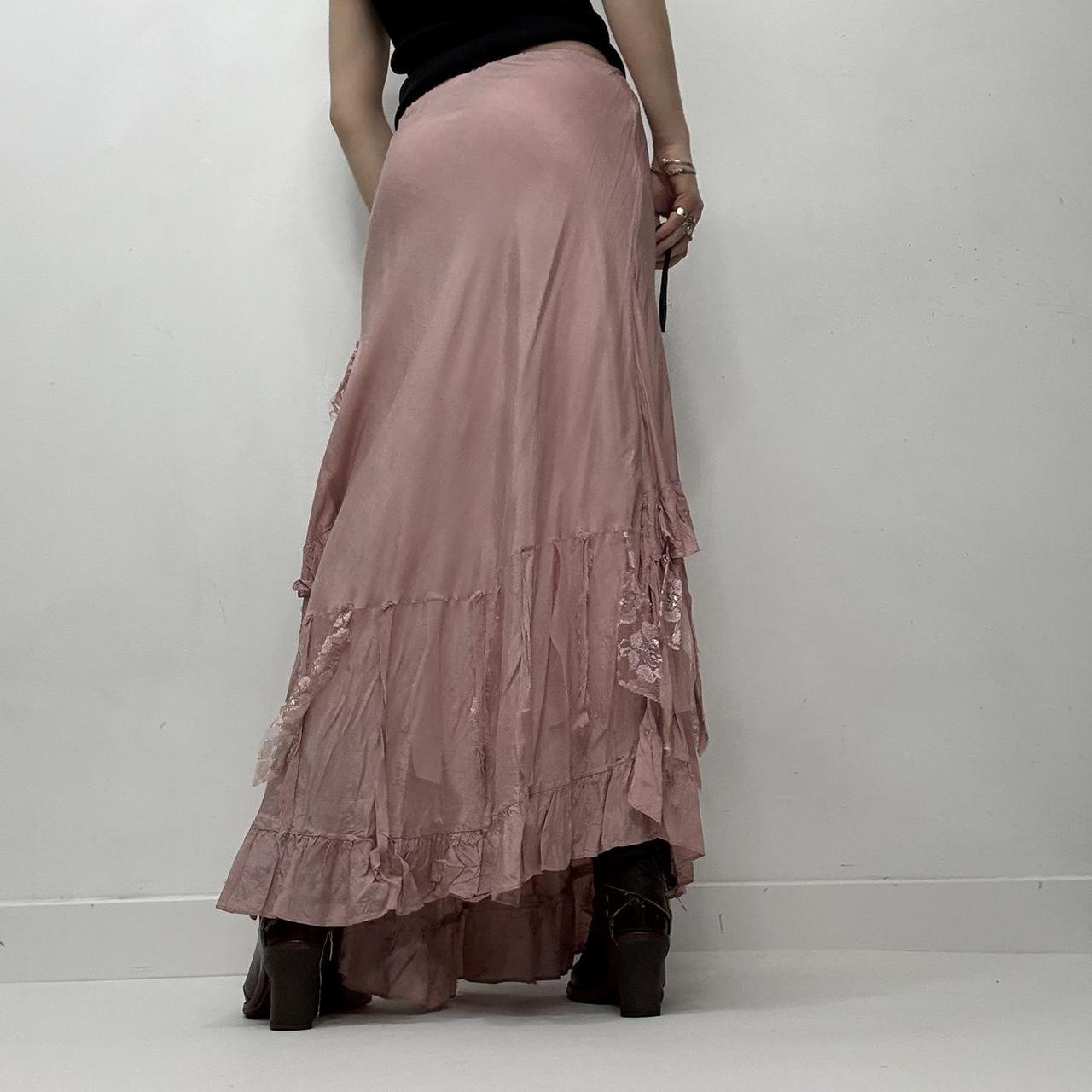 Sheer pink ruffle layered fairy skirt