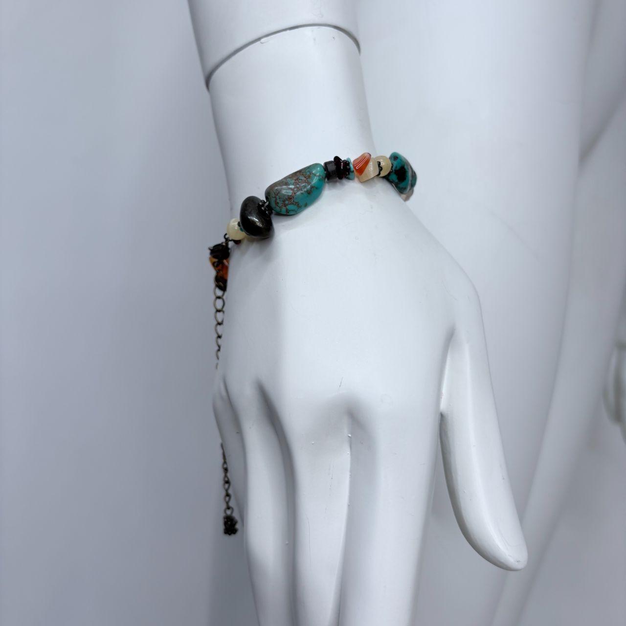 Gemstone beaded boho bracelet