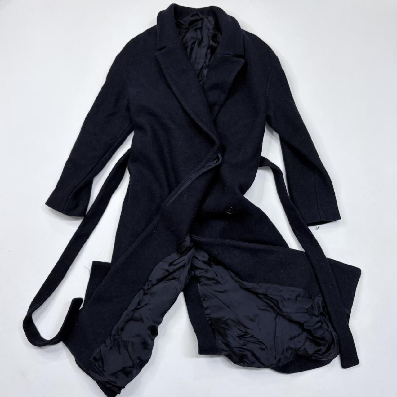 Navy wool COS trench coat