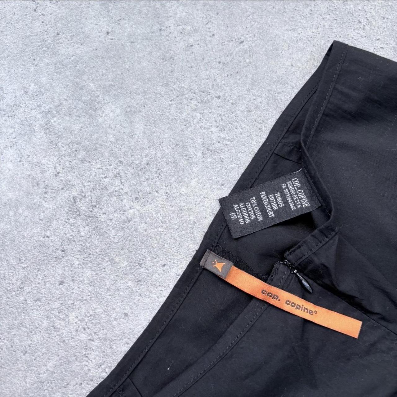 Black cropped structured capri pants