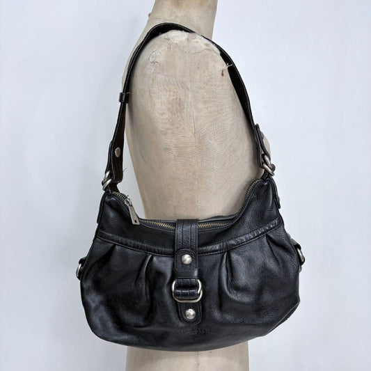 Black slouchy shoulder bag