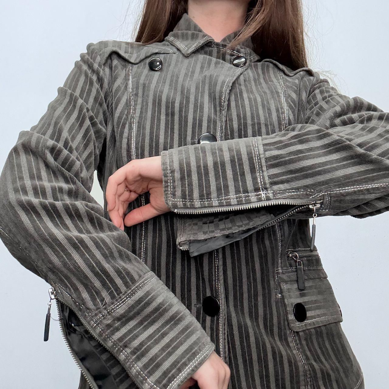 Pinstripe blazer grunge velvet  jacket