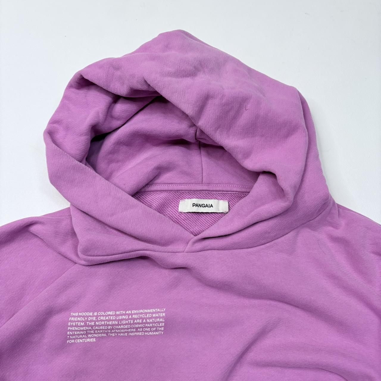Pink pangia cropped cotton hoodie