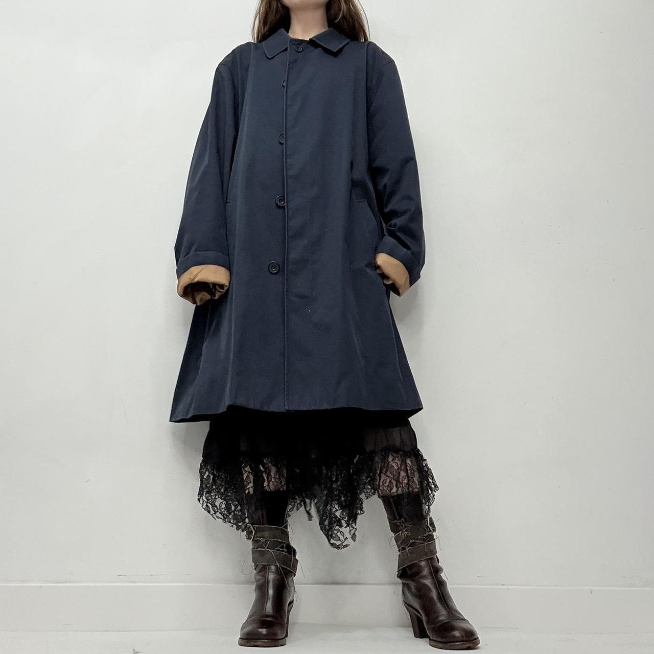 Oversized navy aquascutum trench coat