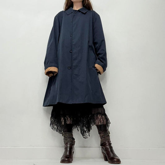 Oversized navy aquascutum trench coat