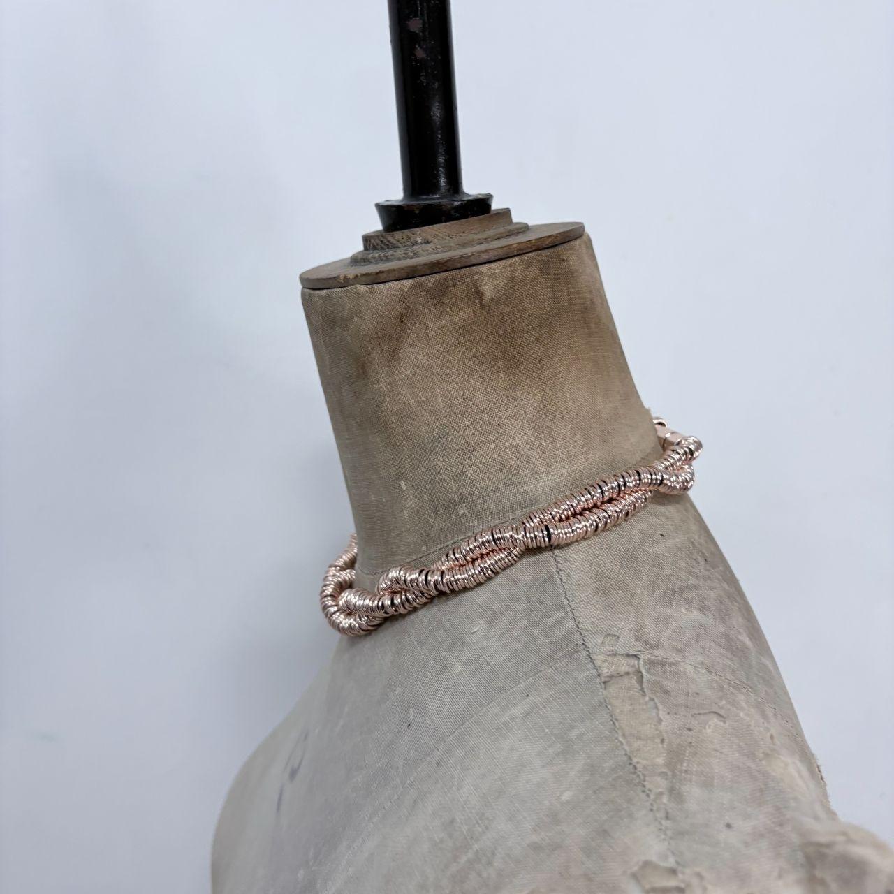 Rose gold twist minimalist necklace