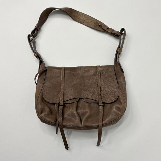 Tan slouchy leather bag