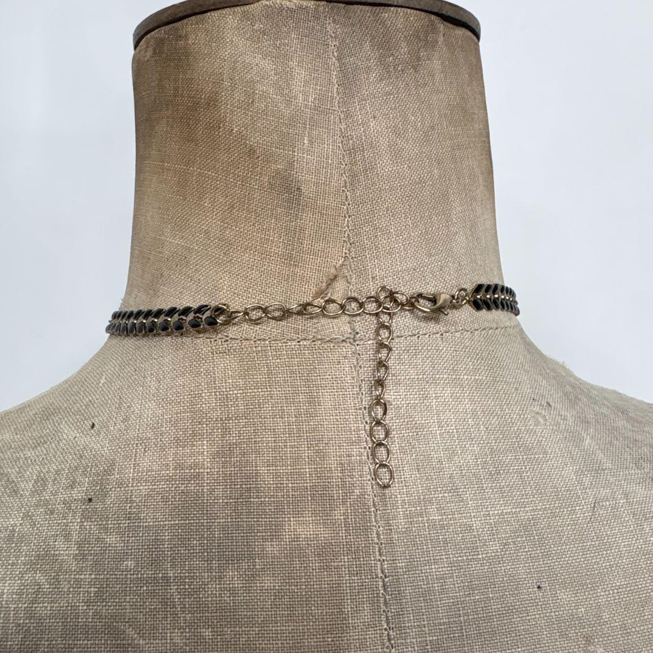 Black chain link necklace