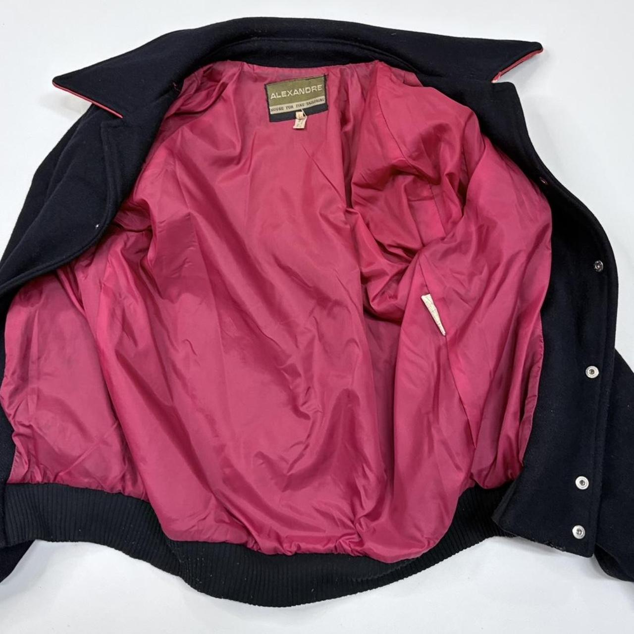 Navy wool slouchy bomber jacket