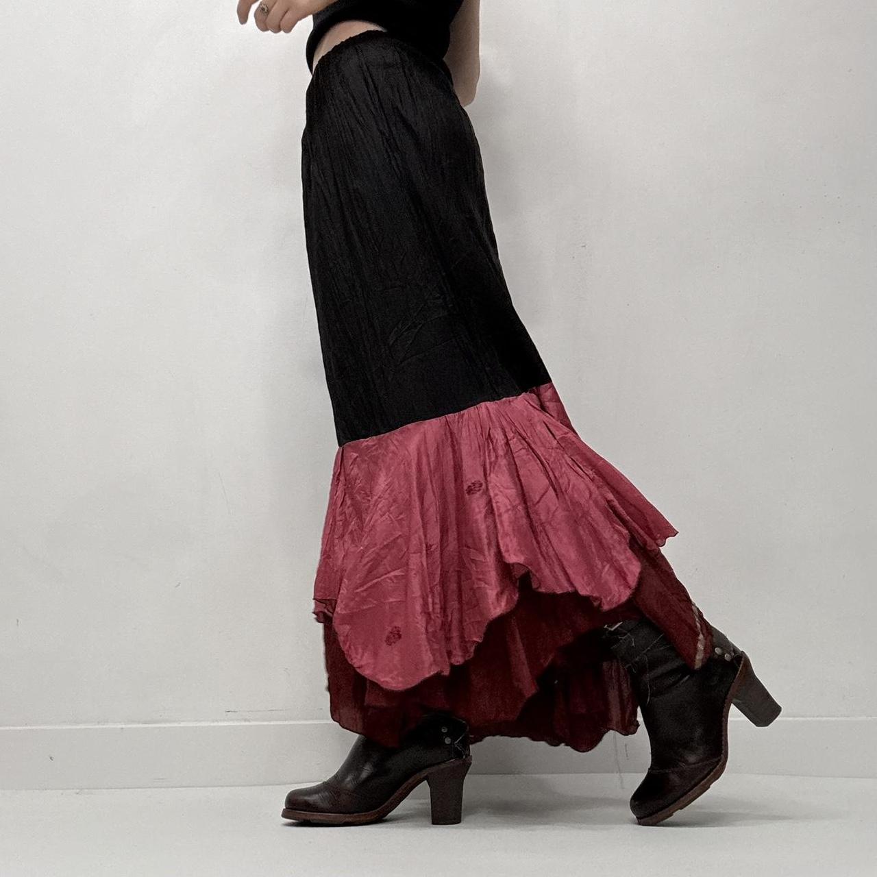 Crinkle silk flared fairy skirt