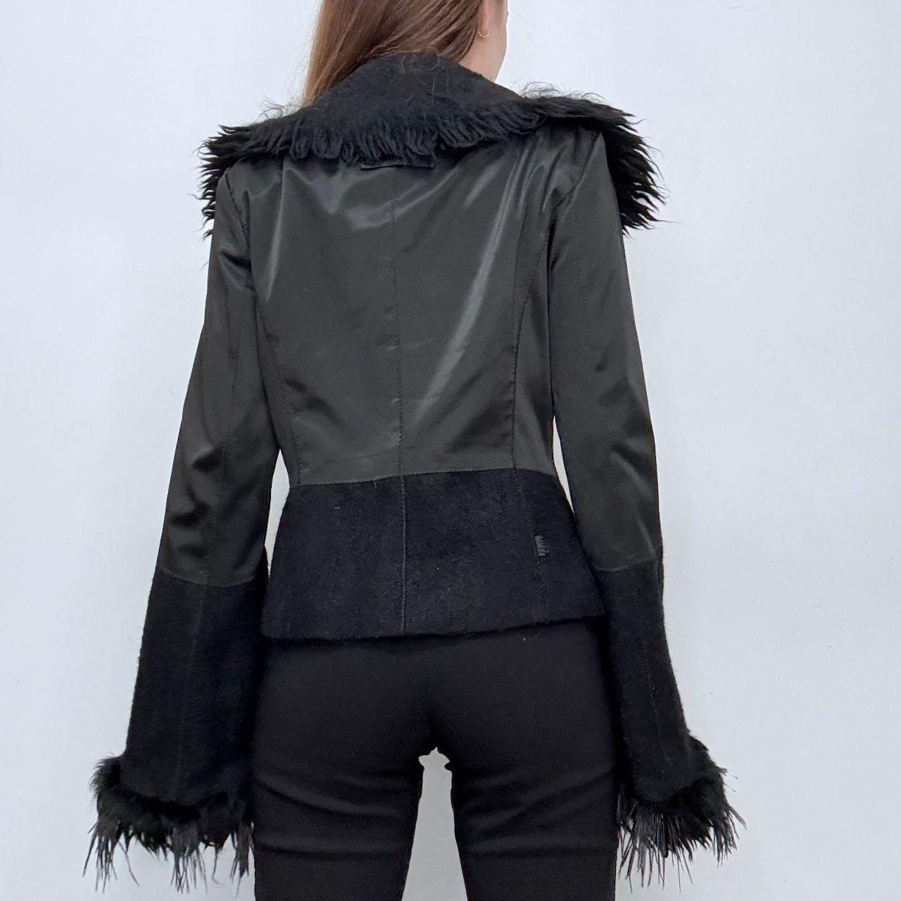 Black flared grunge jacket