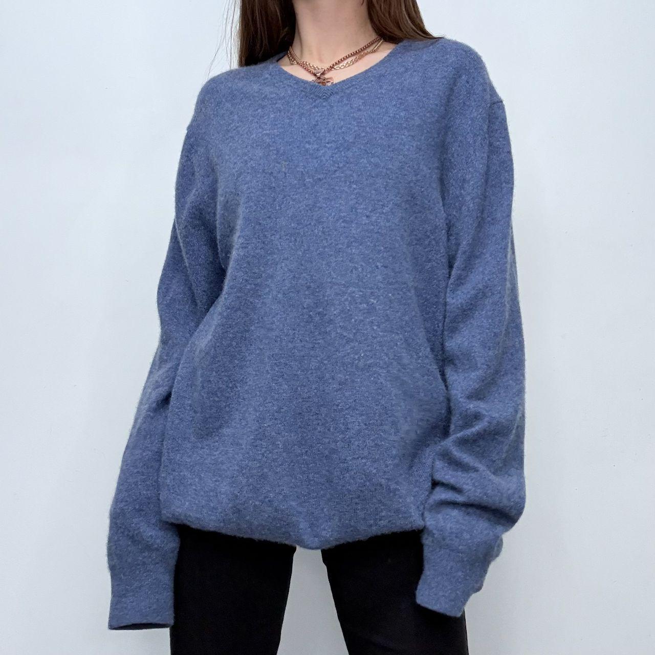 Blue slouchy cashmere jumper
