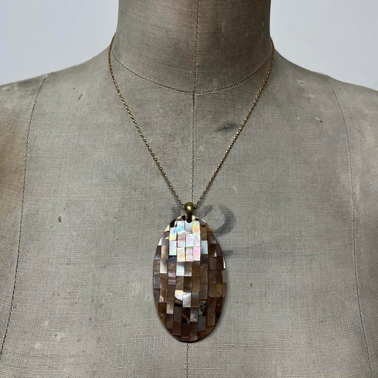 Boho hippie beaded shell necklace