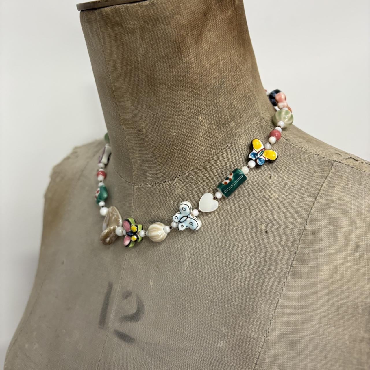 Chunky beaded colourful necklace
