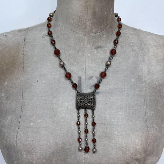 Boho hippie beaded necklace