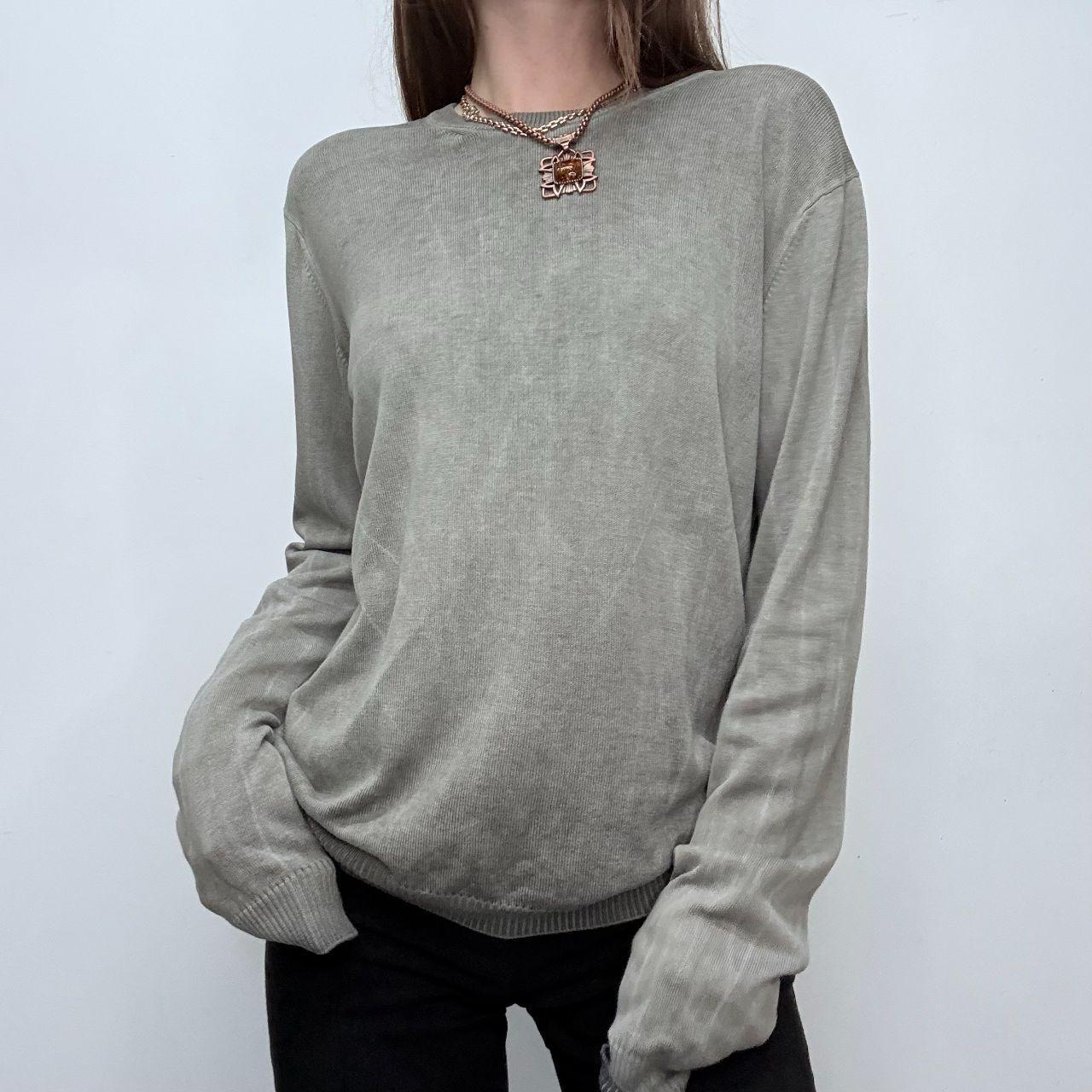 Grey distressed diesel jumper