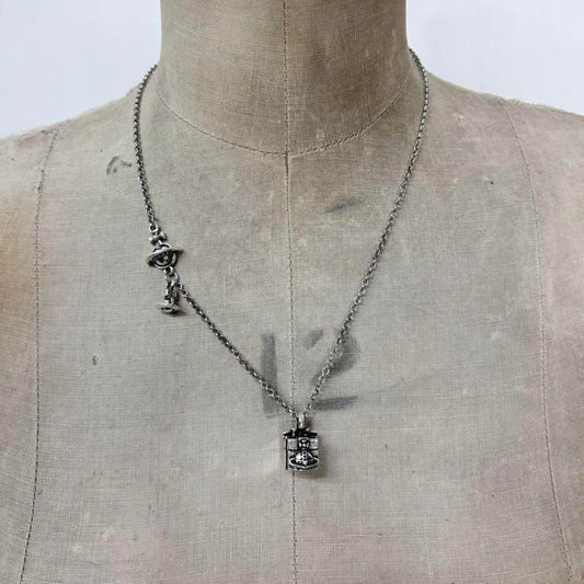 Silver vivienne westwood 90s present necklace